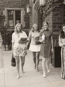 Women students on campus, 1969.